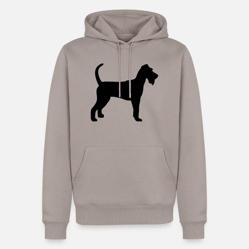 Irish Terrier - Sweat à capuche Premium bio Homme - taupe