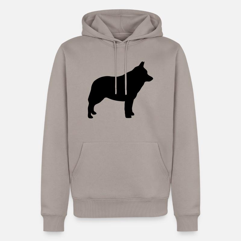Schipperke - Sweat à capuche Premium bio Homme - taupe