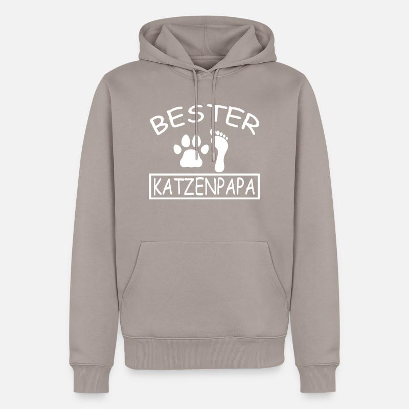 Chat Chat - Sweat à capuche Premium bio Homme - taupe
