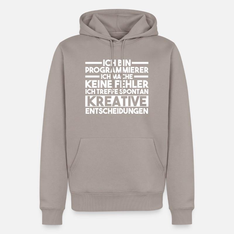 Programmieren Entwickler Coder Programmierer - Männer Premium Bio Hoodie - Taupe