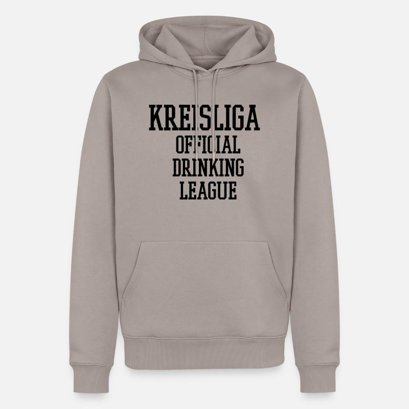 Kreisliga spruch - Männer Premium Bio Hoodie - Taupe