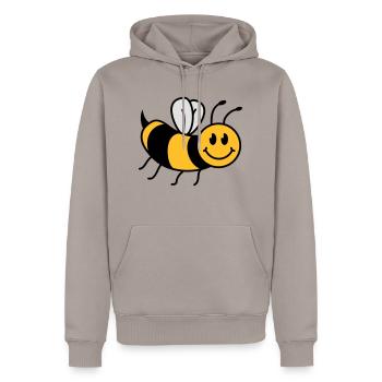 Niedliche Süße Kleine Biene - Männer Premium Bio Hoodie - Taupe - Vorne - Nico (187cm)