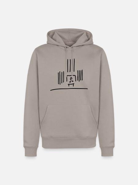 organist an kirchenorgel - Männer Premium Bio Hoodie - Taupe