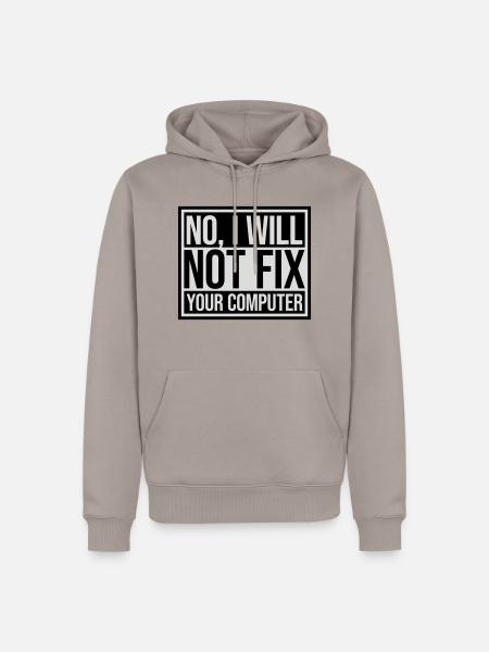 not fix your computer - Men’s Premium Organic Hoodie - taupe