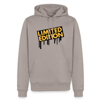 limited_edition_graffiti - Men’s Premium Organic Hoodie - taupe - Front - Nico (187cm)