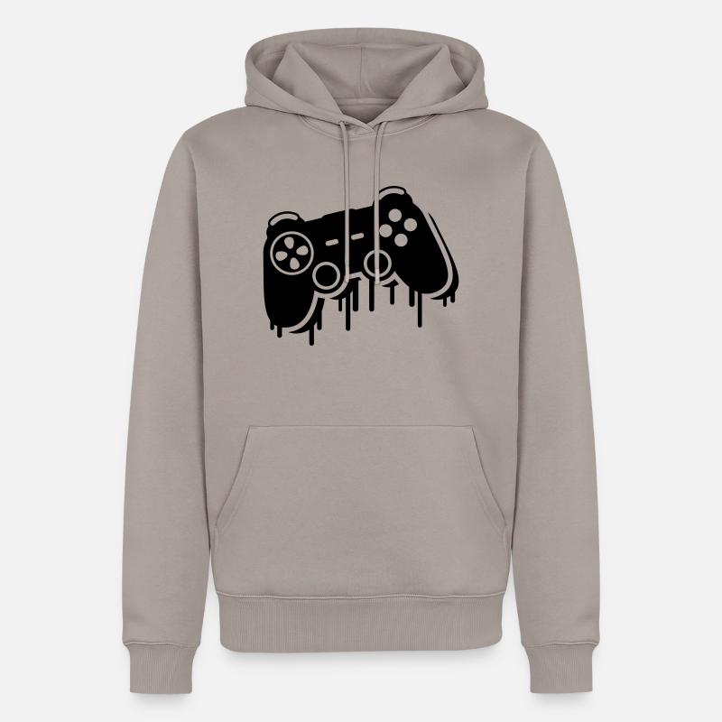 controller_graffiti_ce1 - Sweat à capuche Premium bio Homme - taupe