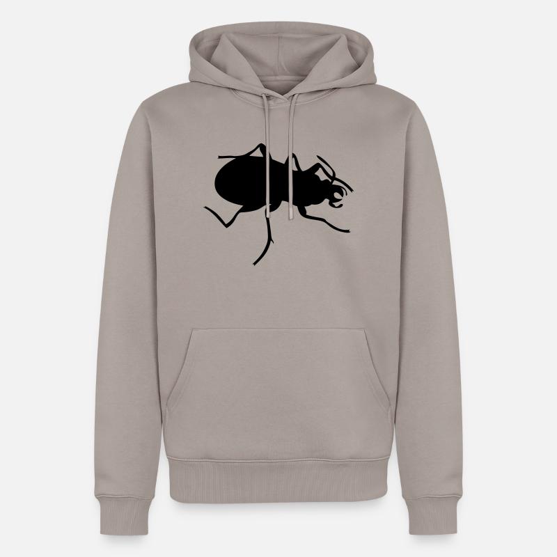 Beetle - Sweat à capuche Premium bio Homme - taupe