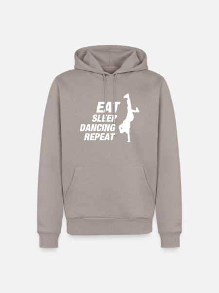 Dancing Dance Music - Männer Premium Bio Hoodie - Taupe