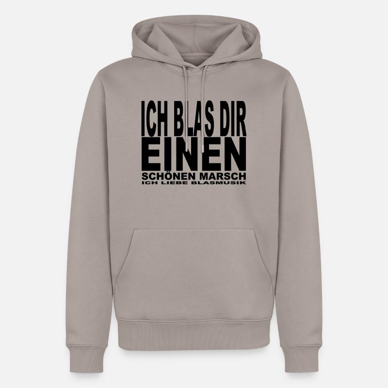 Ich blas dir einen - Männer Premium Bio Hoodie - Taupe