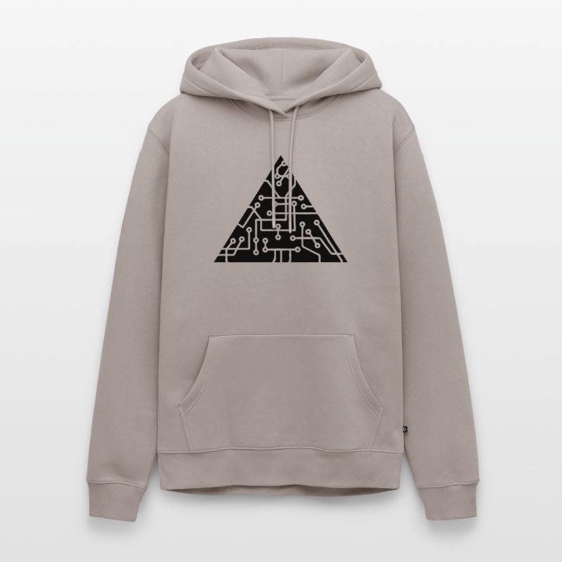 triangular shape microchip technology cool design Men’s Premium Organic Hoodie
