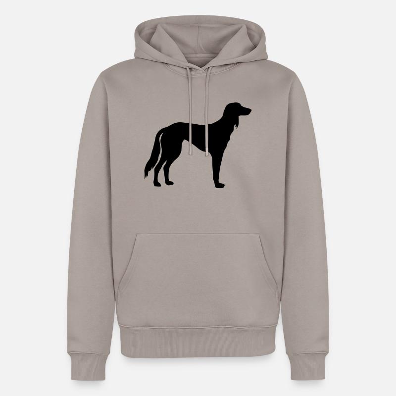 Saluki - Sweat à capuche Premium bio Homme - taupe