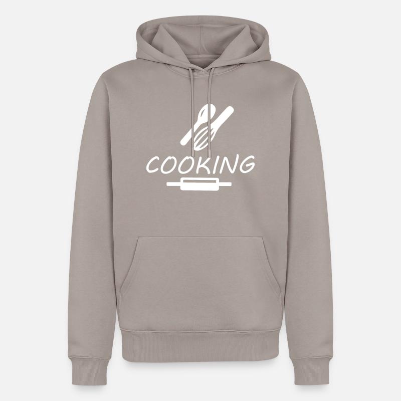 Kochen backen Kitchen - Männer Premium Bio Hoodie - Taupe