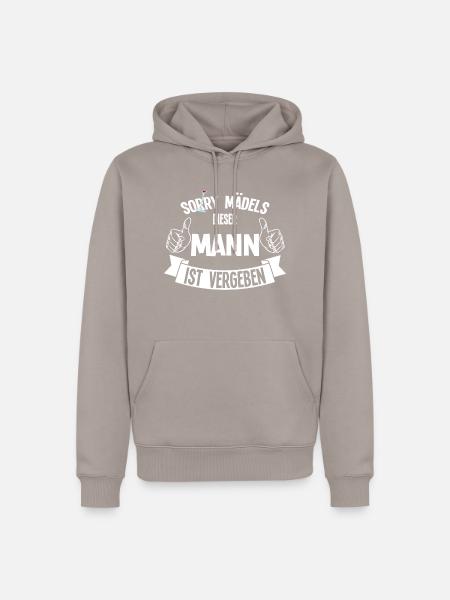 Bräutigam JGA Braut Geschenk - Männer Premium Bio Hoodie - Taupe