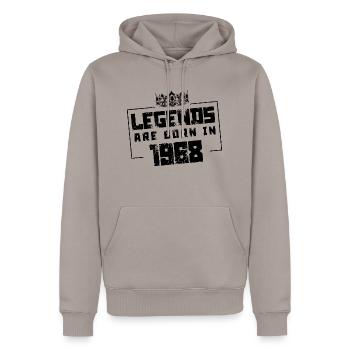 1968 legends born in - Männer Premium Bio Hoodie - Taupe - Vorne - Nico (187cm)