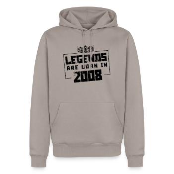 2008 legends born in - Männer Premium Bio Hoodie - Taupe - Vorne - Nico (187cm)