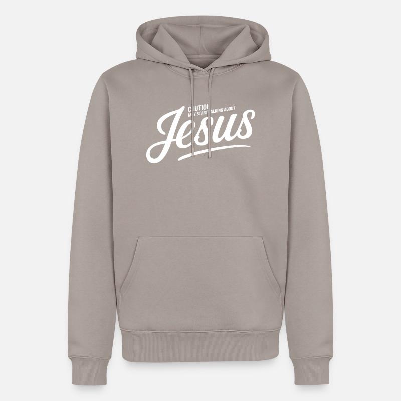 Ein starkes Glaubensstatement - Männer Premium Bio Hoodie - Taupe