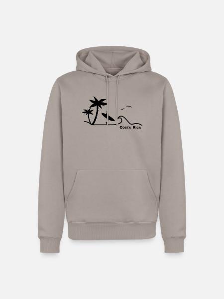 Costa Rica. - Männer Premium Bio Hoodie - Taupe