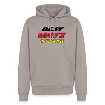 Best vati in the world - Männer Premium Bio Hoodie - Taupe - Vorne - Nico (187cm)