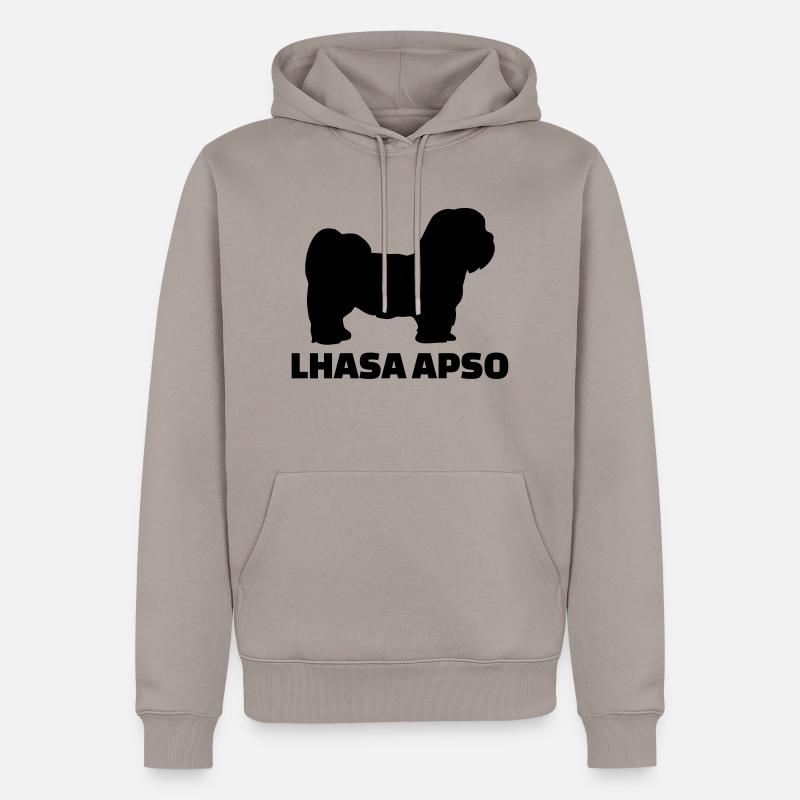 Lhasa Apso - Männer Premium Bio Hoodie - Taupe