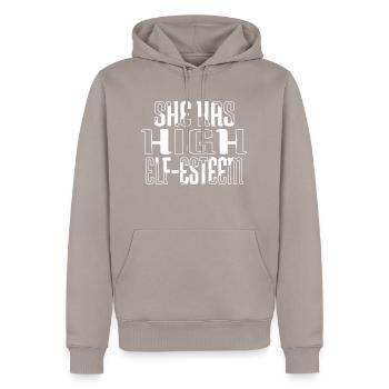 Drôle Bday Cool Bubaprints Dinosaur Fan Computer - Sweat à capuche Premium bio Homme - taupe - Devant - Nico (187cm)