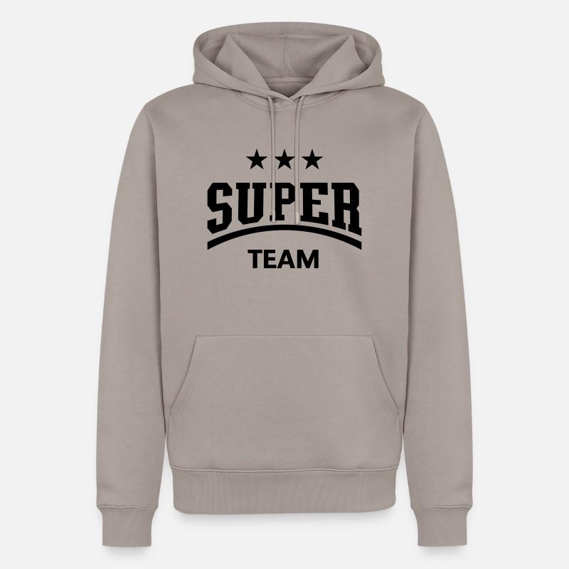Super équipe - Sweat à capuche Premium bio Homme - taupe