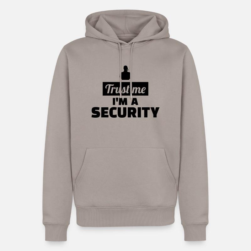 Security - Männer Premium Bio Hoodie - Taupe