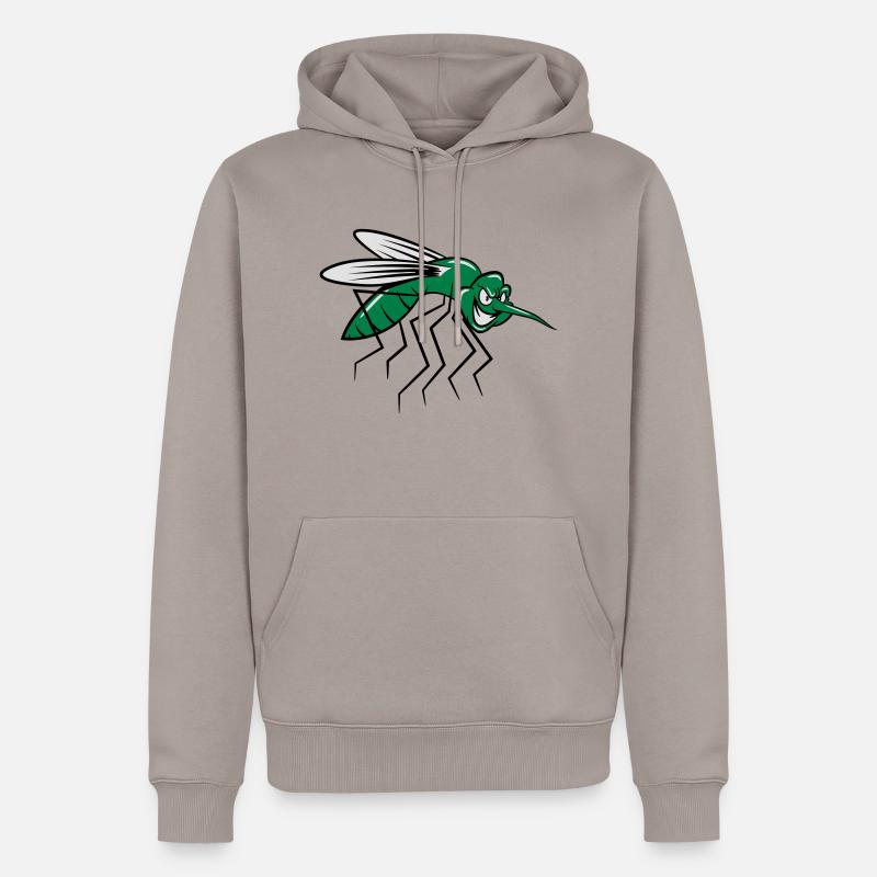 Mücke witzig comic - Männer Premium Bio Hoodie - Taupe