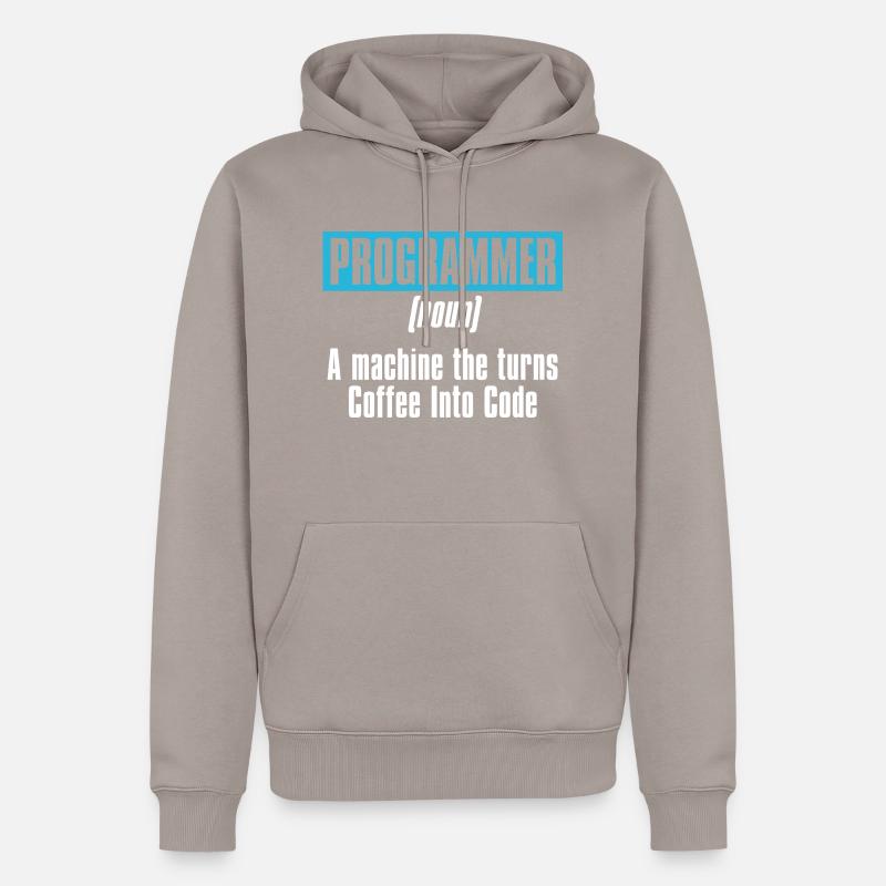 Programmierer Coder Software Entwickler - Männer Premium Bio Hoodie - Taupe