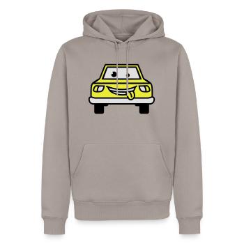 Cartoon Car - Männer Premium Bio Hoodie - Taupe - Vorne - Nico (187cm)