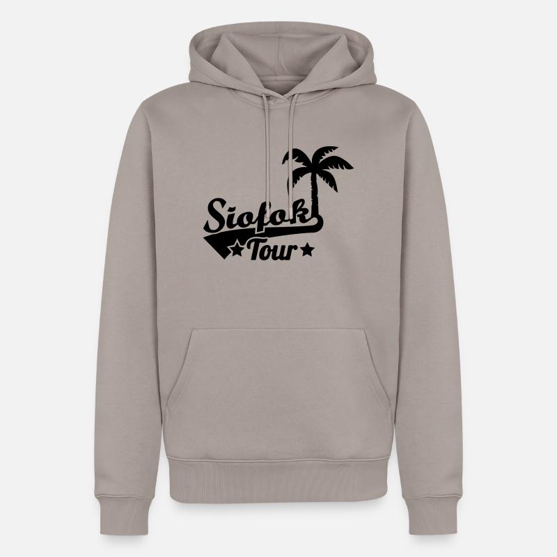 Siofok - Sweat à capuche Premium bio Homme - taupe
