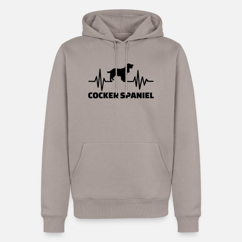 Cocker Spaniel - Männer Premium Bio Hoodie - Taupe