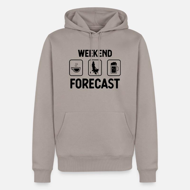 Wochenendprognose 2 - (2) - Männer Premium Bio Hoodie - Taupe