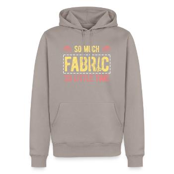 Nähen Und Schneidern Für Näher - Männer Premium Bio Hoodie - Taupe - Vorne - Nico (187cm)