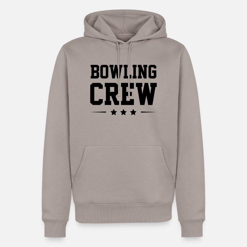 Équipe de bowling - Sweat à capuche Premium bio Homme - taupe