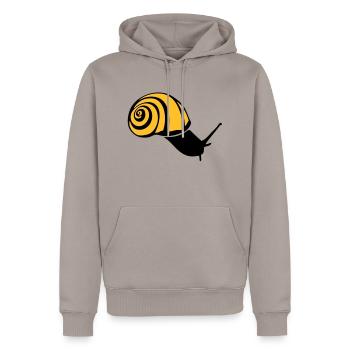 Schnecke Schnecke Schnecke schnecke lumaca2 - Männer Premium Bio Hoodie - Taupe - Vorne - Nico (187cm)