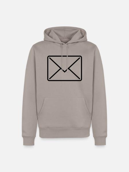briefumschlag_icon1 - Men’s Premium Organic Hoodie - taupe