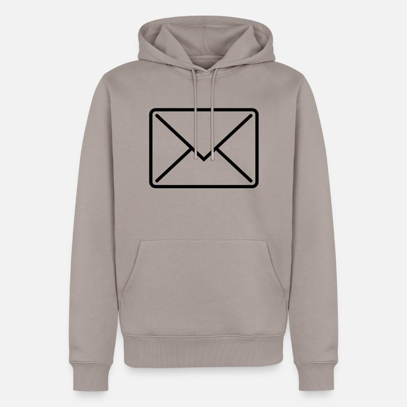 briefumschlag_icon1 - Sweat à capuche Premium bio Homme - taupe