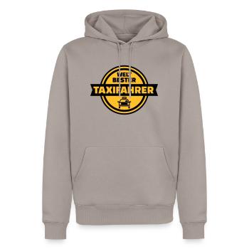 Taxifahrer - Männer Premium Bio Hoodie - Taupe - Vorne - Nico (187cm)