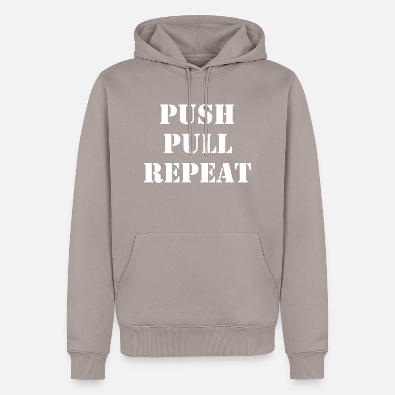 PushPullRepeat - Männer Premium Bio Hoodie - Taupe