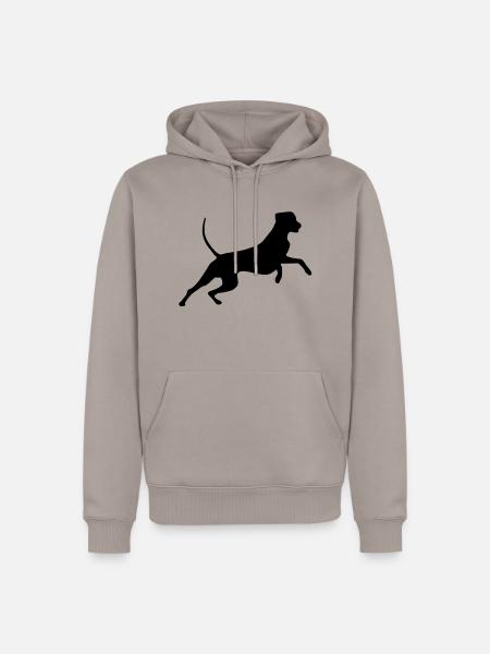 rhodesian_ridgeback_cb - Men’s Premium Organic Hoodie - taupe