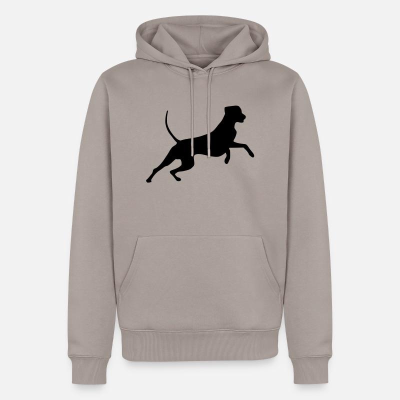 rhodesian_ridgeback_cb - Sweat à capuche Premium bio Homme - taupe