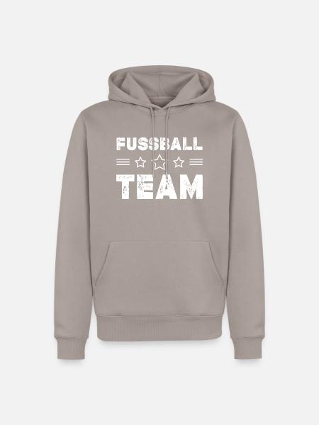Fussball Team - Männer Premium Bio Hoodie - Taupe