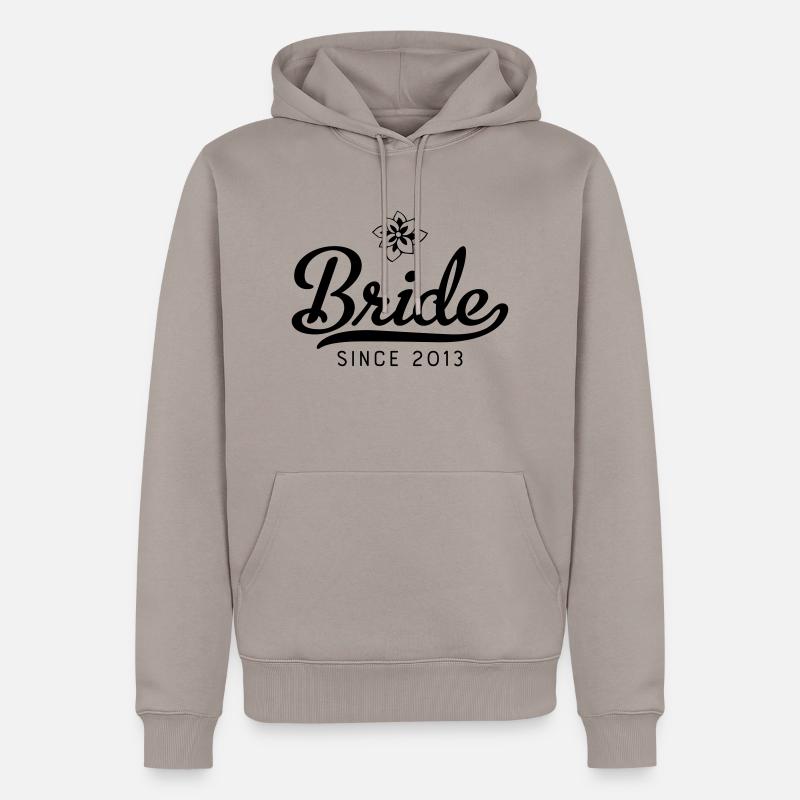 Bride since 2013 - Männer Premium Bio Hoodie - Taupe