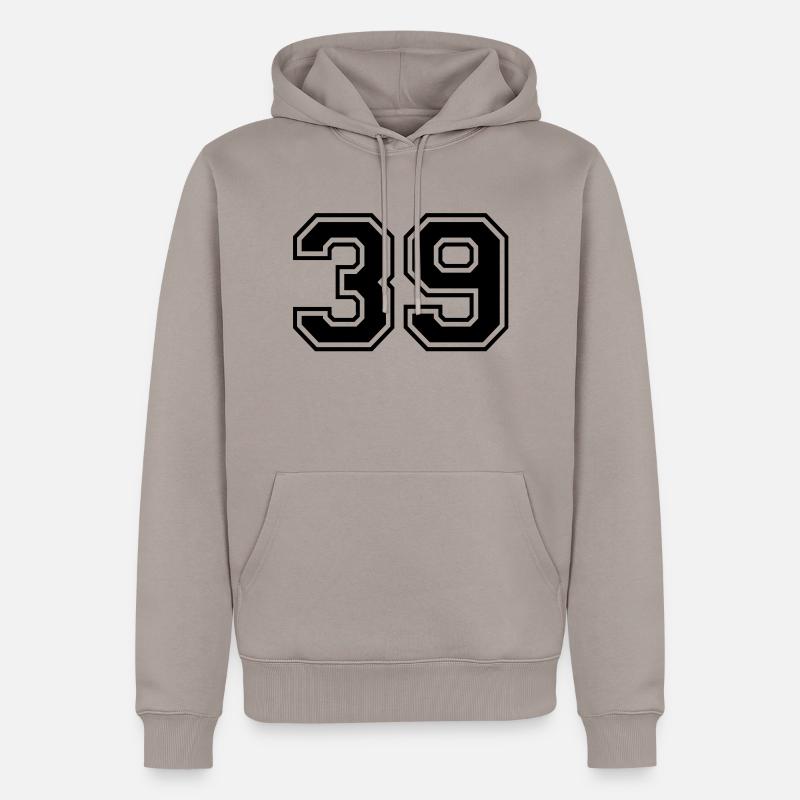 39 - Männer Premium Bio Hoodie - Taupe