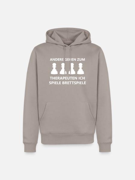 boardgame chess backgammon game night - Männer Premium Bio Hoodie - Taupe