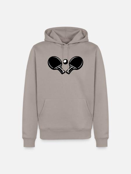 Tischtennisschläger Symbol - Männer Premium Bio Hoodie - Taupe