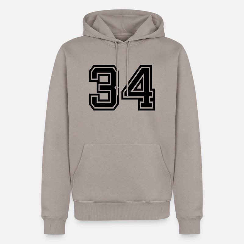 34 - Männer Premium Bio Hoodie - Taupe