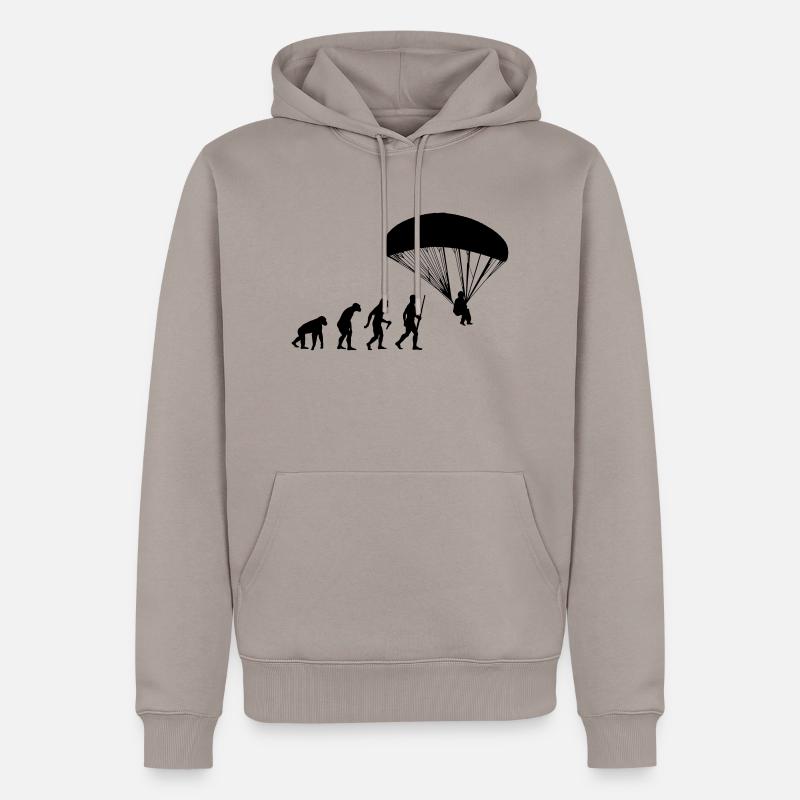 Paragliding Evolution - Männer Premium Bio Hoodie - Taupe