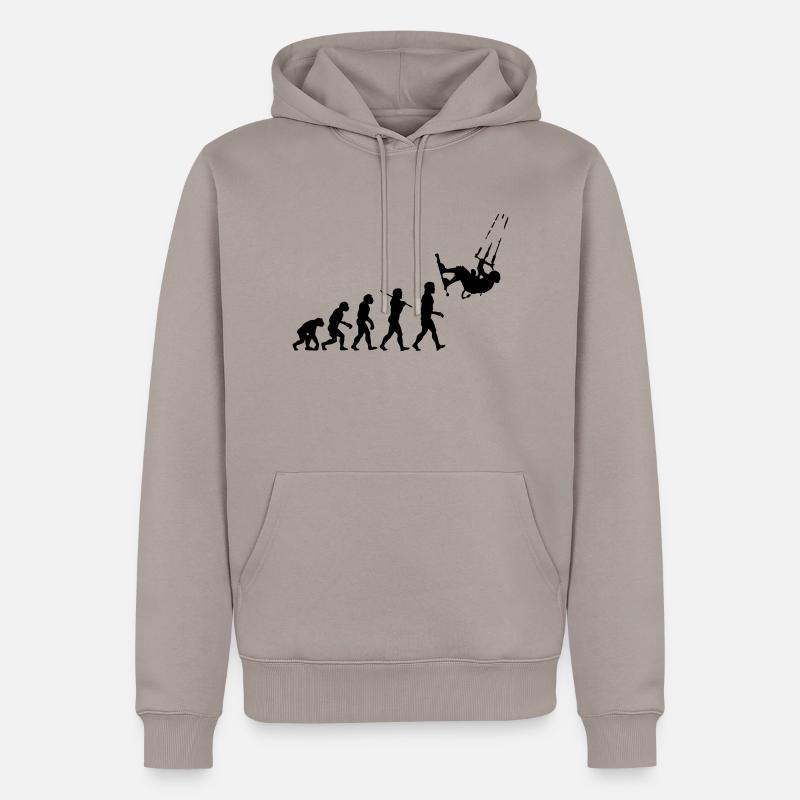 Kitesurf Evolution - Sweat à capuche Premium bio Homme - taupe