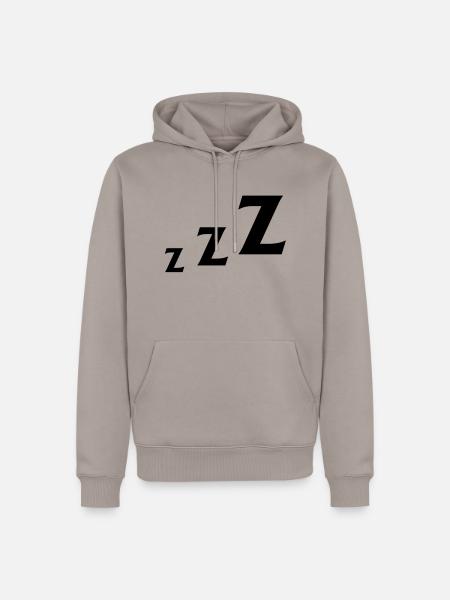 zzz schlafen - Männer Premium Bio Hoodie - Taupe